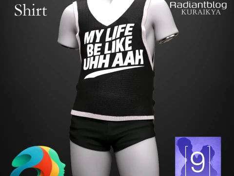 Driftline Shirt for Genesis 9 Bundle 3D Model