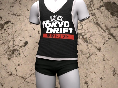 Driftline Shirt for Genesis 9 Bundle 3D Model