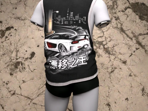Driftline Shirt for Genesis 9 Bundle 3D Model