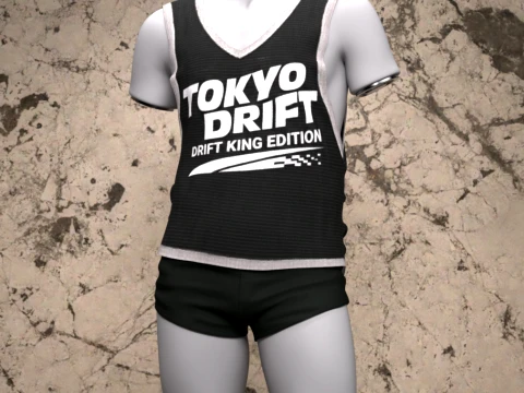 Driftline Shirt for Genesis 9 Bundle 3D Model