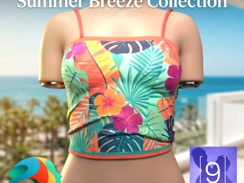 Spagetti Top Summer Breeze Collection 3D Model