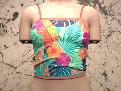 Spagetti Top Summer Breeze Collection 3D Model