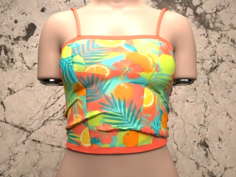 Spagetti Top Summer Breeze Collection 3D Model