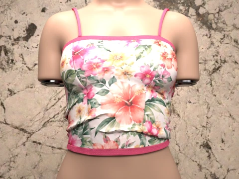 Spagetti Top Summer Breeze Collection 3D Model