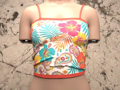 Spagetti Top Summer Breeze Collection 3D Model