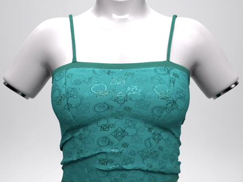 Spagetti Top Summer Breeze Collection 3D Model