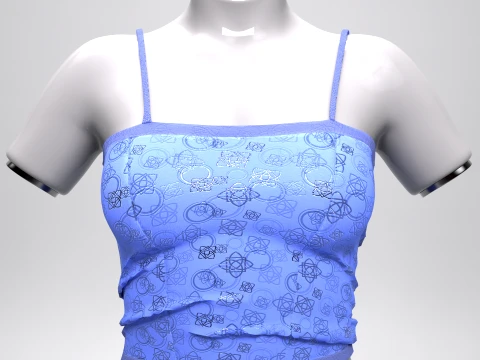 Spagetti Top Summer Breeze Collection 3D Model