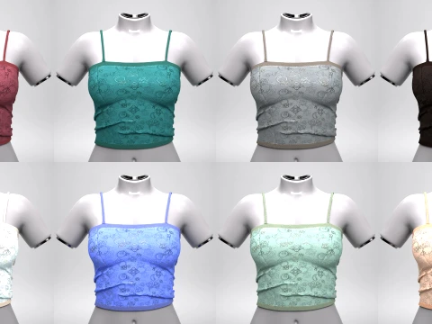 Spagetti Top Summer Breeze Collection 3D Model