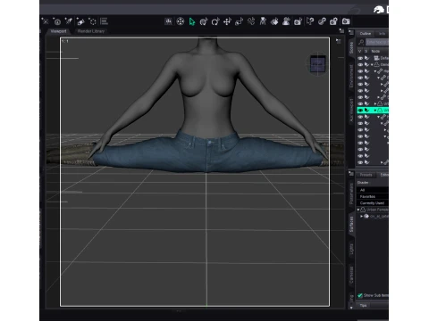 Roupa Feminina Urbana para G&ecirc;nesis 9 Modelo 3D