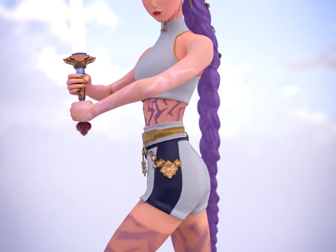 Beauty Toon Character for Genesis 9 3D Model