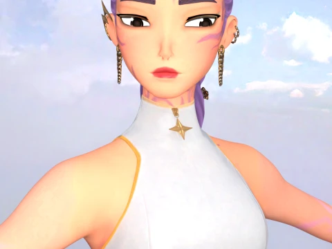 Beauty Toon Character for Genesis 9 3D Model