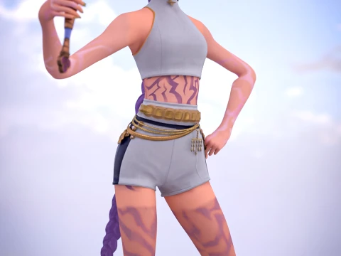 Beauty Toon Character for Genesis 9 3D Model