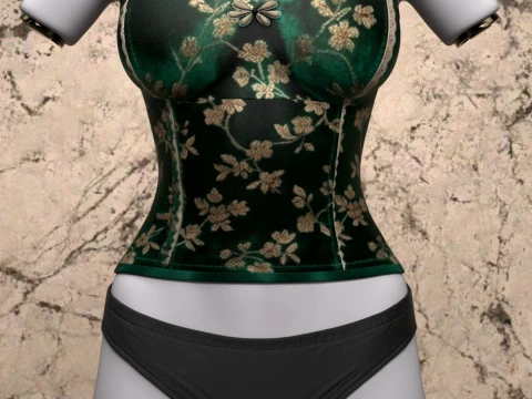 Flower Corset for Genesis 9 3D Model