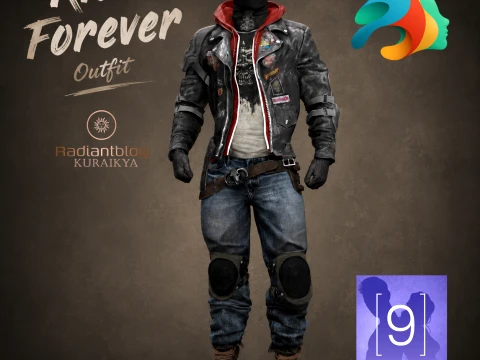Ride Forever Outfit for Genesis 9 3D Model