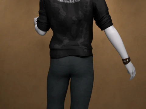 Sean Hoodie Set for Genesis 8 Male Bundle 3D Model