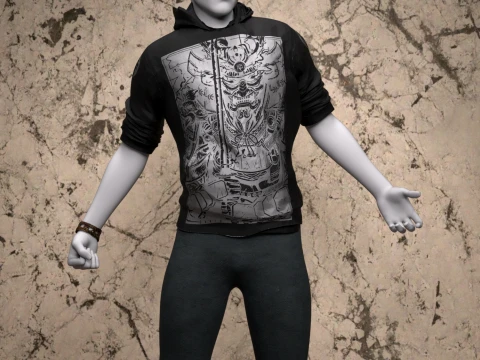 Sean Hoodie Set for Genesis 8 Male Bundle 3D Model