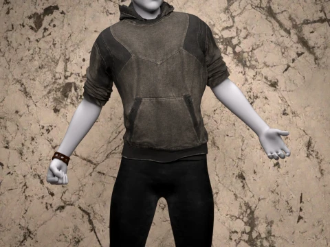 Sean Hoodie Set for Genesis 8 Male Bundle 3D Model