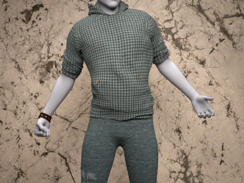 Sean Hoodie Set for Genesis 8 Male Bundle 3D Model