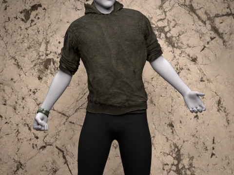 Sean Hoodie Set for Genesis 8 Male Bundle 3D Model