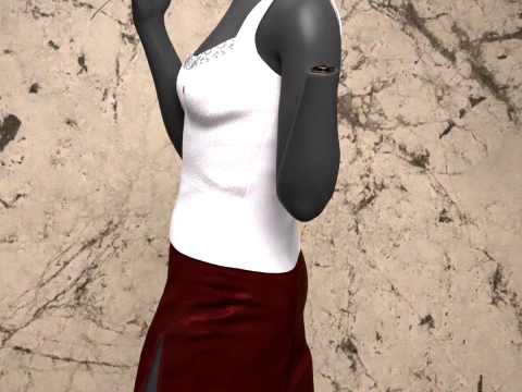 Roupa est&eacute;tica cereja para G&ecirc;nesis 9 Modelo 3D