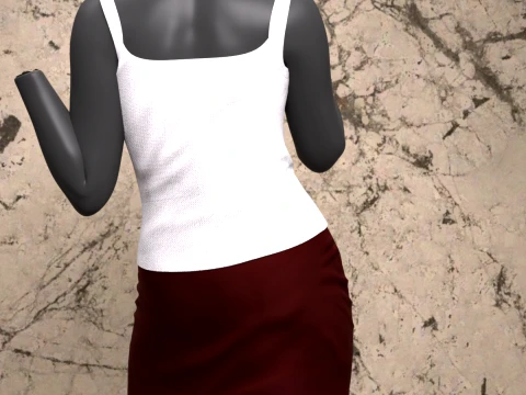 Roupa est&eacute;tica cereja para G&ecirc;nesis 9 Modelo 3D