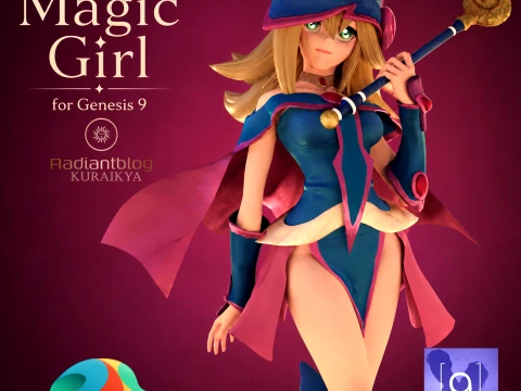 Magic Girl for Genesis 9 3D Model