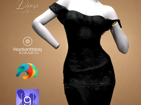 Ambrosia Dress for Genesis 9- OBJ 3D Model