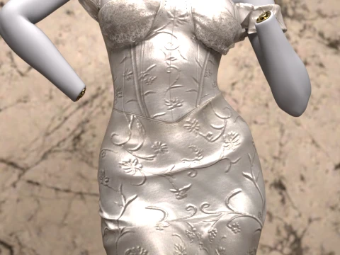 Ambrosia Dress for Genesis 9- OBJ 3D Model