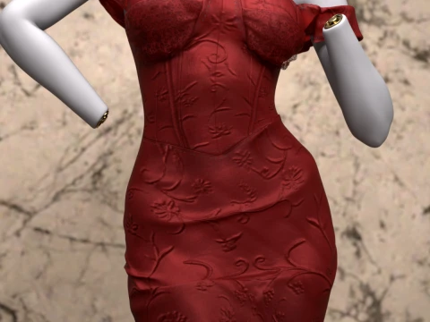 Ambrosia Dress for Genesis 9- OBJ 3D Model