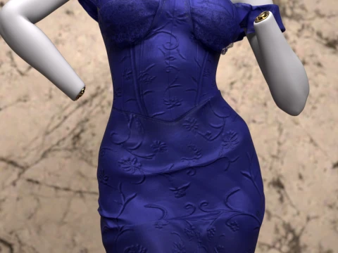 Ambrosia Dress for Genesis 9- OBJ 3D Model