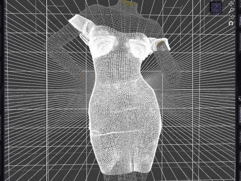 Ambrosia Dress for Genesis 9- OBJ 3D Model