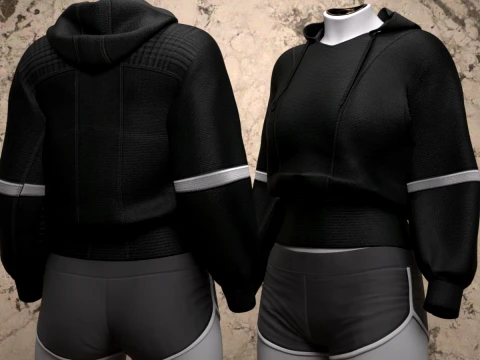 Park Hoodie for Genesis 9- OBJs 3D Model