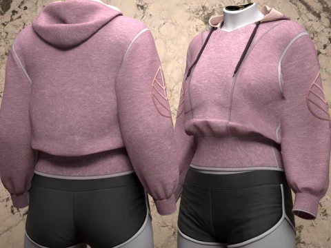 Park Hoodie for Genesis 9- OBJs 3D Model