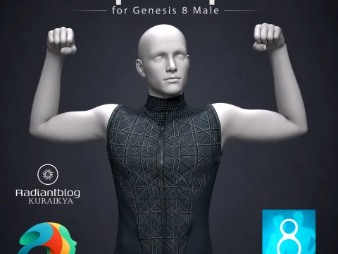 Apex Top f&uuml;r Genesis 8 81 Male 3D Modell