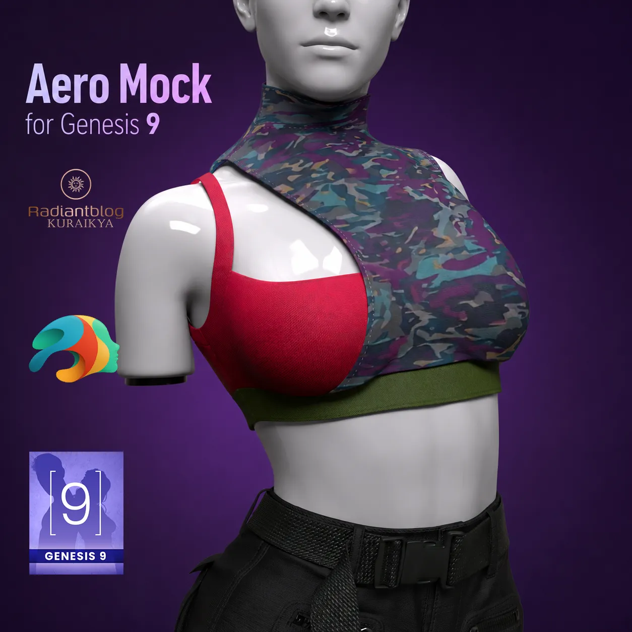 Aero Mock for Genesis 9 OBJ 3D Model .c4d .max .obj .3ds .fbx .stl .blend