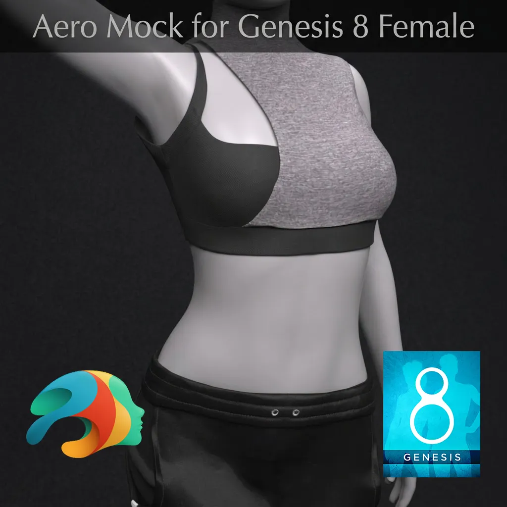 Aero Mock for Genesis 8 Female and Genesis 81 Female 3D Model .c4d .max .obj .3ds .fbx .stl .blend 