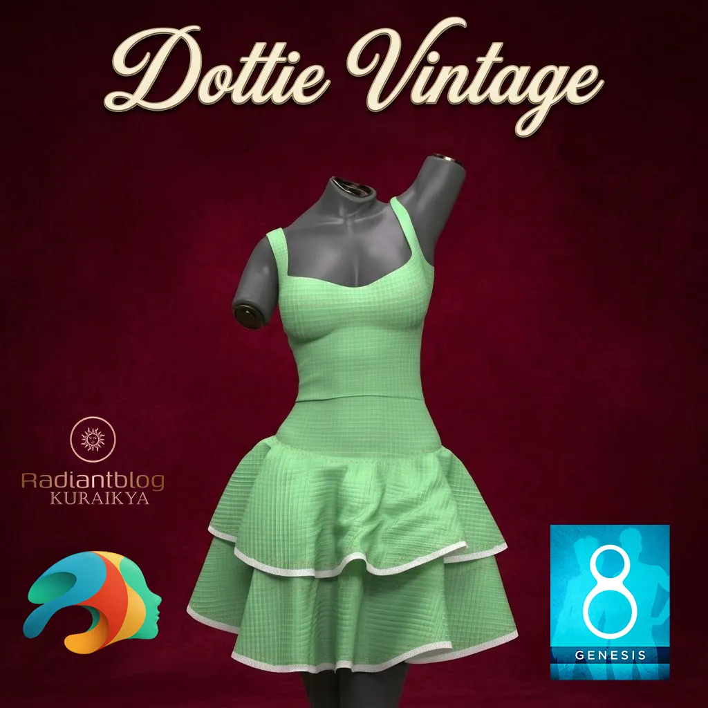Dottie Vintage for Genesis 8 Genesis 81 Female 3D Model .c4d .max .obj .3ds .fbx .stl .blend 