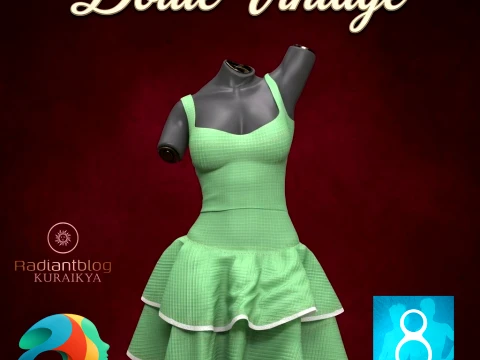 Dottie Vintage для Genesis 8 Genesis 81 Female 3D Модель