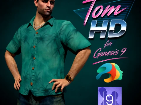 Tom HD for Genesis 9 3D Model