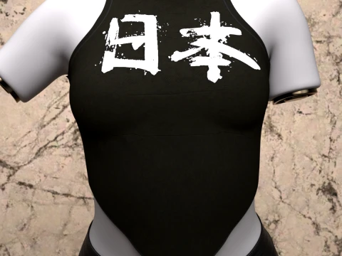 Bandana Highneck Top for Genesis 8 Female and Genesis 81 Female 3D Model