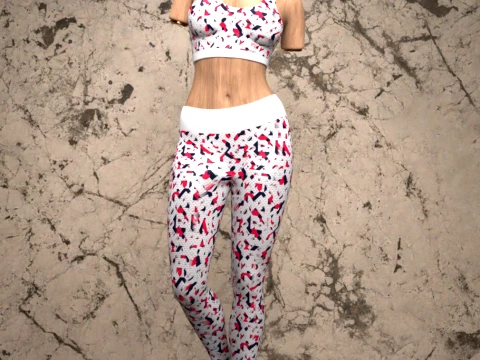 Gym Workout Outfit for Genesis 9 3D Model