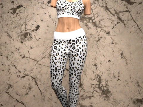 Gym Workout Outfit for Genesis 9 3D Model