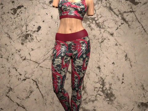 Gym Workout Outfit for Genesis 9 3D Model