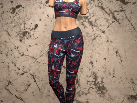 Gym Workout Outfit for Genesis 9 3D Model