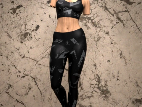 Gym Workout Outfit for Genesis 9 3D Model