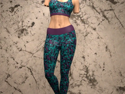 Gym Workout Outfit for Genesis 9 3D Model