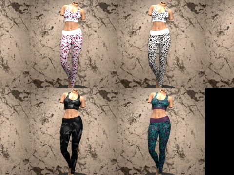 Gym Workout Outfit for Genesis 9 3D Model
