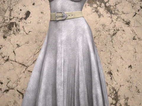 Midi Dress for Genesis 8 Female 3D Model