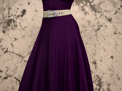 Midi Dress for Genesis 8 Female 3D Model