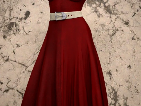 Midi Dress for Genesis 8 Female 3D Model